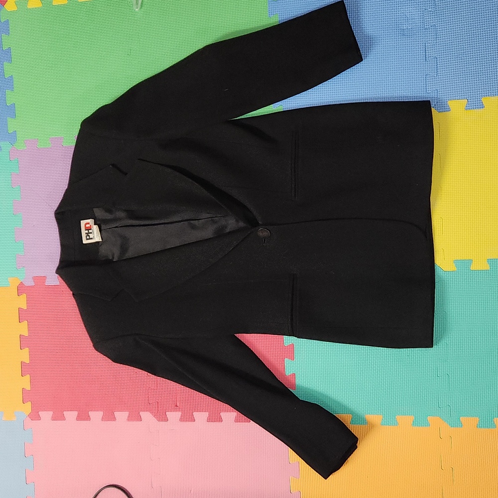 Paul Harris design VINTAGE black blazer,  size small, has shoulder pads